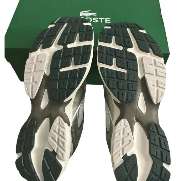 Lacoste Men's Gray and White Sneakers - Picture 3 of 7